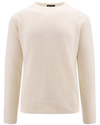 Roberto Collina Crewneck Knitted Sweater - White