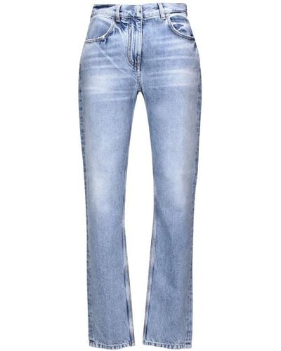 Givenchy 4g Plaque Straight-leg Jeans - Blue