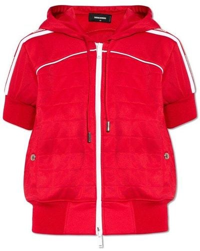 DSquared² Ground Short-sleeved Hooded Jacket - Red