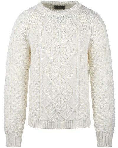 Dior Crewneck Long-sleeved Sweater - White