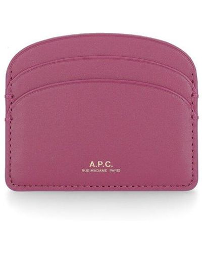 A.P.C. Demi Lune Card Holder - Purple
