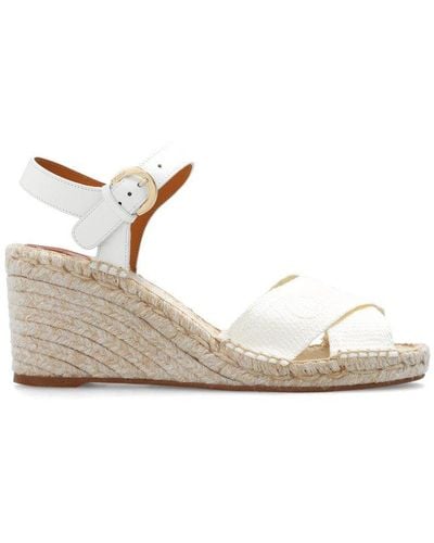 Chloé Ankle-strapped Wedge Sandals - White