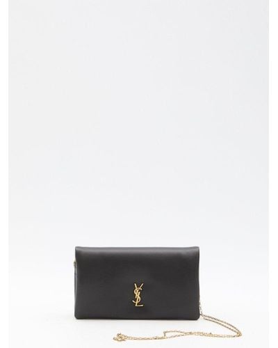 Saint Laurent Pouch With Chain - White