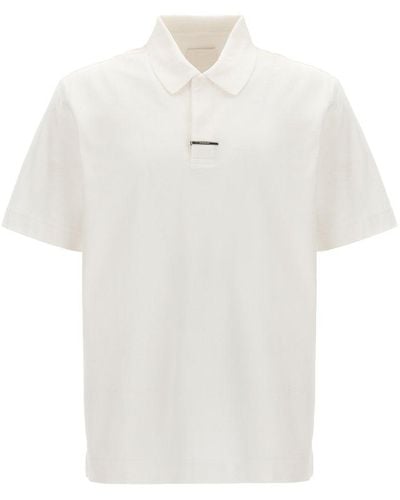 Givenchy Metal Clip Short-sleeved Polo Shirt - White