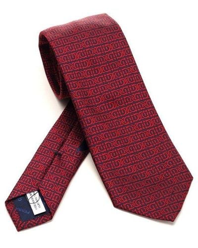 Ferragamo Gancini Printed Tie - Red
