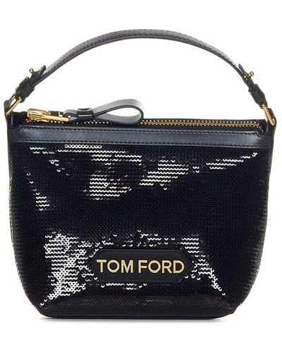Tom Ford Label Small Handbag - Blue
