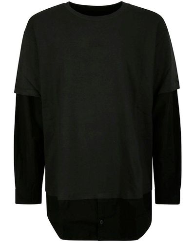 MM6 by Maison Martin Margiela Layered Sweater - Black