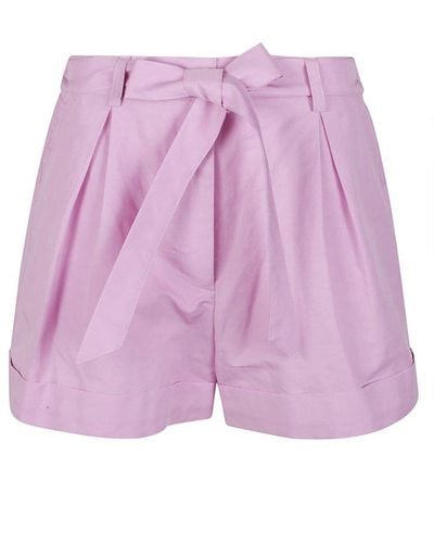 Pinko Primula Belted Shorts - Purple
