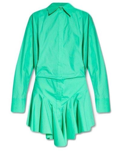 The Attico 'candice' Mini Dress - Green