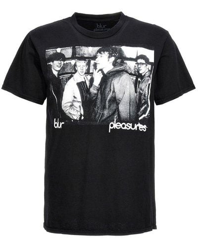 Pleasures Graphic Printed Crewneck T-shirt - Black
