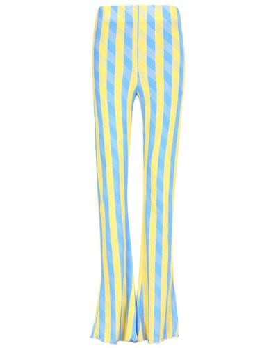 Sunnei Striped Flared Trousers - Blue