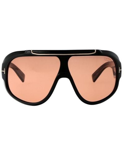 Tom Ford Photochormatic Rellen Shield Frame Sunglasses - Black