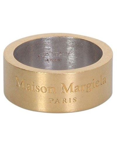 Maison Margiela Logo Engraved Ring - White