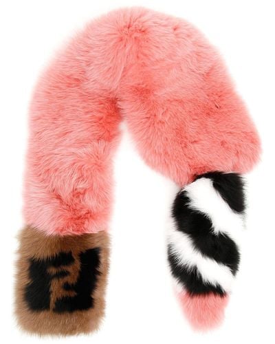 Fendi Fox Fur Stole - Pink