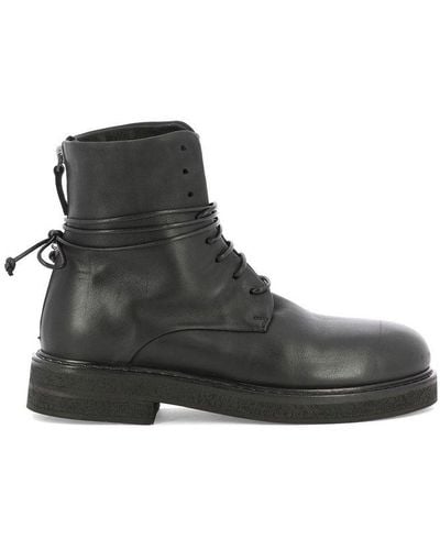 Marsèll Round Toe Zip-up Boots - Black