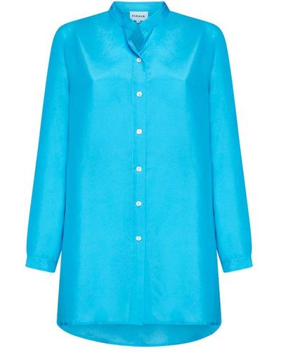 P.A.R.O.S.H. Long-sleeved Shirt Dress - Blue