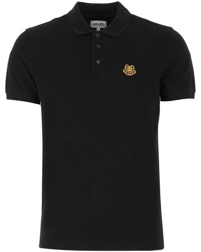 KENZO Tiger Crest Polo Shirt - Black