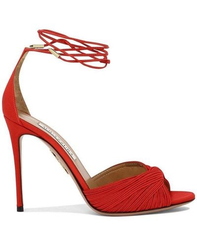 Aquazzura Bellini Beauty Tie-fastened Sandals - Red