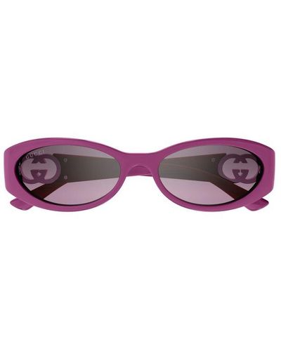 Gucci Oval-frame Sunglasses - Purple