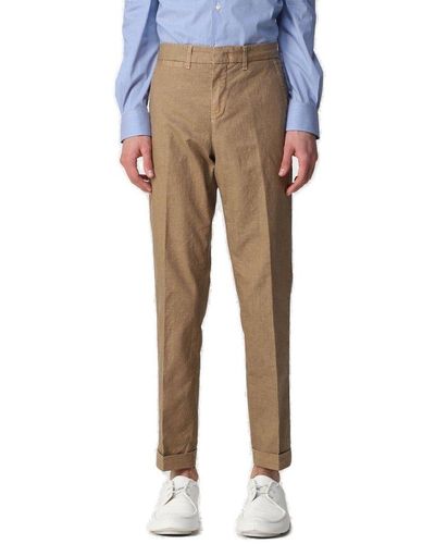 Fay Straight Leg Chino Pants - Brown