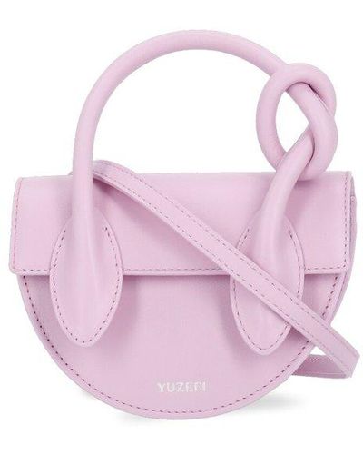 Yuzefi Pretzel Knot Detailed Crossbody Bag - Pink