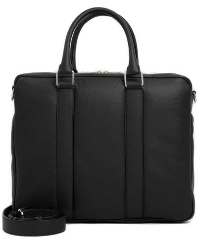 Bottega Veneta Zipped Top Handle Briefcase - Black