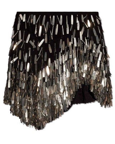 Isabel Marant Asymmetrical Sequined Skirt 'Daina' - Black