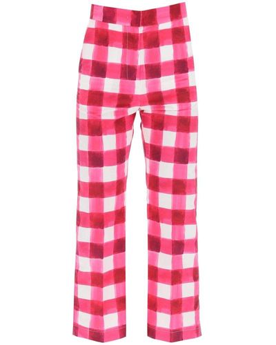 MSGM Chequered Trousers