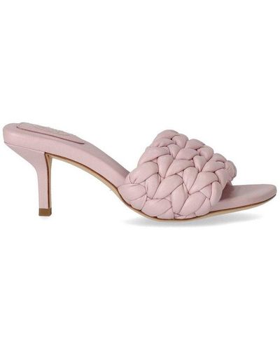 Ash Rose Woven Heeled Sandals - Pink