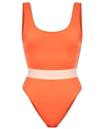 Versace Sleeveless One-piece Swimsuit - Orange
