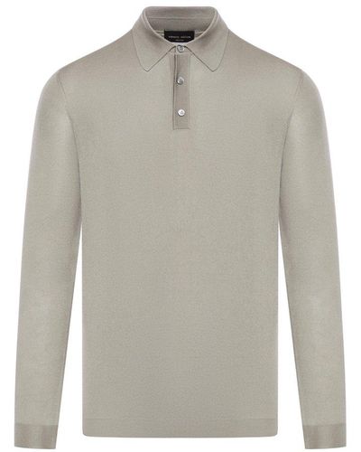 Roberto Collina Long-sleeve Polo Shirt - Grey