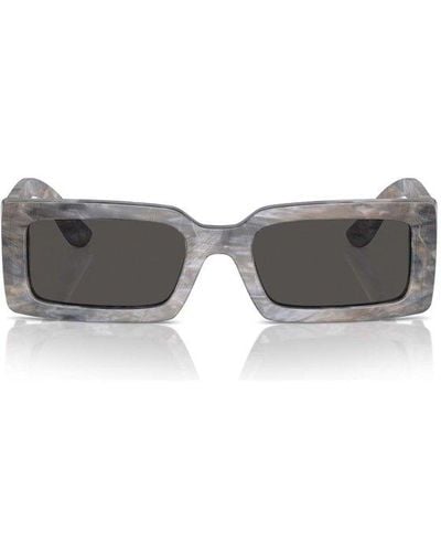 Dolce & Gabbana Rectangular Frame Sunglasses - Gray