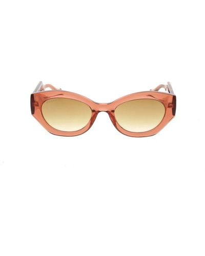 Gucci La Piscine Oval-frame Sunglasses - Orange