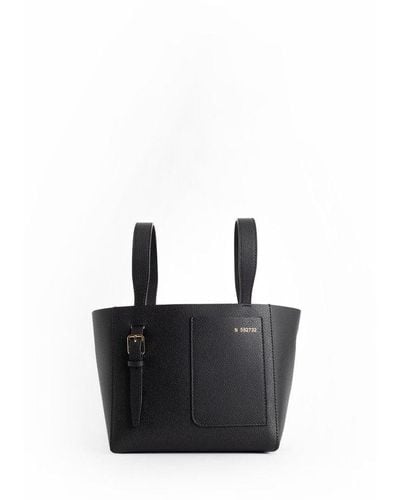 Valextra Mini Soft Bucket Bag - Black