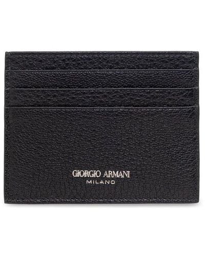 Giorgio Armani Logo Card Holder - Black