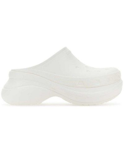 Balenciaga X Crocs Platform Mules - White