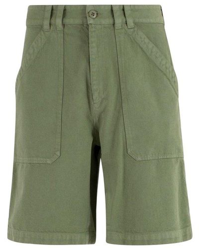 A.P.C. Knee-length Twill Shorts - Green