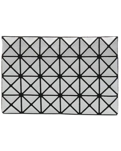 Bao Bao Issey Miyake Geometric Detailed Bi-fold Card Holder - White