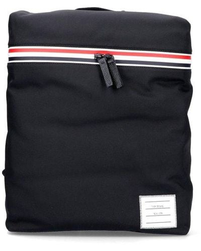Thom Browne Three Stripes Backpack - Black