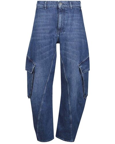 JW Anderson Logo Patch Tapered Jeans - Blue