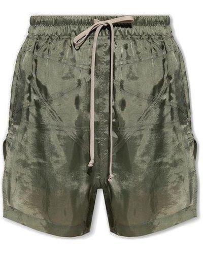 Rick Owens Shorts With Side Vents - Green