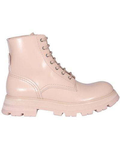 Alexander McQueen Wander Combat Boots - Pink