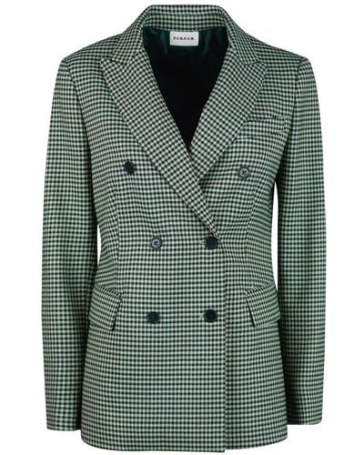 P.A.R.O.S.H. Double Breasted Tailored Blazer - Green