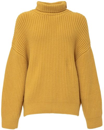 Nanushka Raw Turtleneck Sweater - Yellow