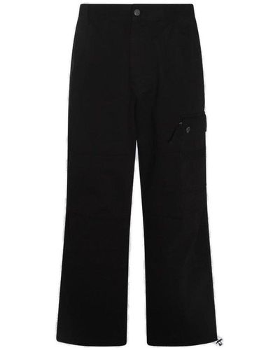 Moschino Tapered-leg Drawstring Ankles Cargo Pants - Black