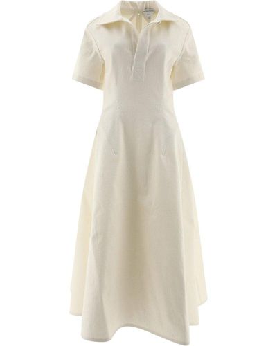 Bottega Veneta Short-sleeve Flared Dress - White