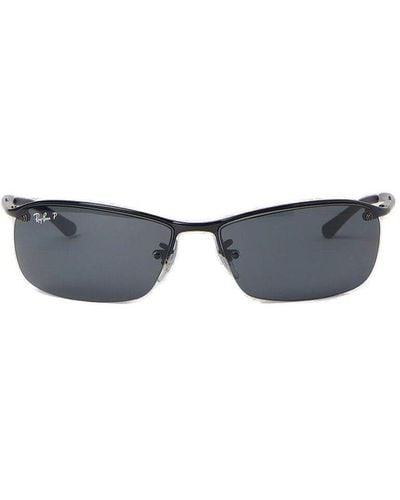Ray-Ban Shield Frame Sunglasses - White