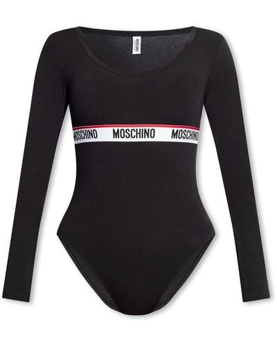 Moschino Long-sleeved Bodysuit - Black