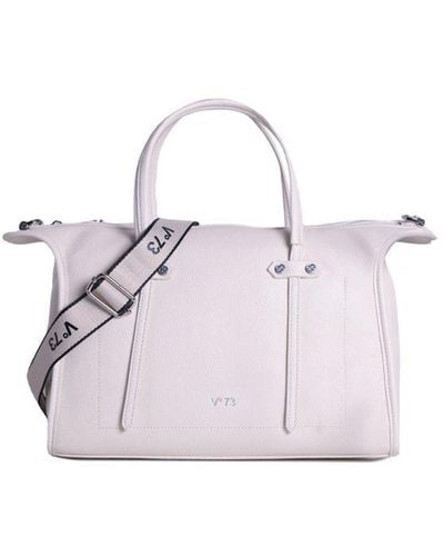 V73 Elise Logo Embossed Tote Bag - Pink