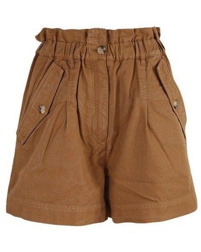 KENZO K Patch High-rise Shorts - Brown